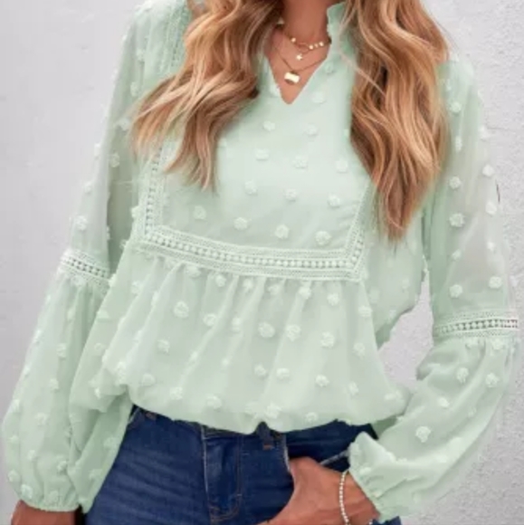 New Swiss dot babydoll top - Picture 10 of 15